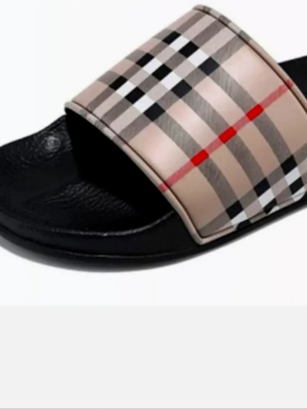 NEW MEN/WOMEN PLAID SLIP ON SANDALS SHOES IN SIZES MEN 11.5-12/ WOMEN 13- 13.5 - Picture 2 of 3